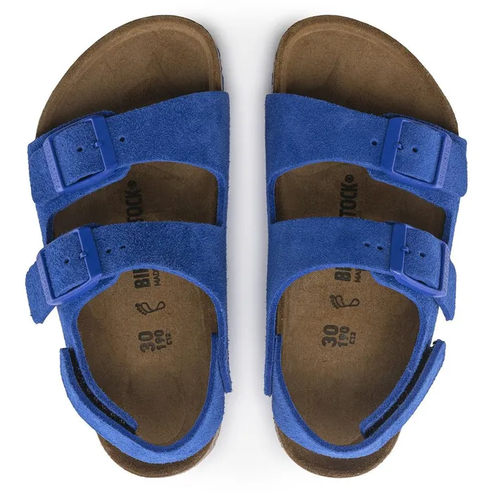 Kids Birkenstock BackAnkleStrap Milano Hl Suede Ultra Blue