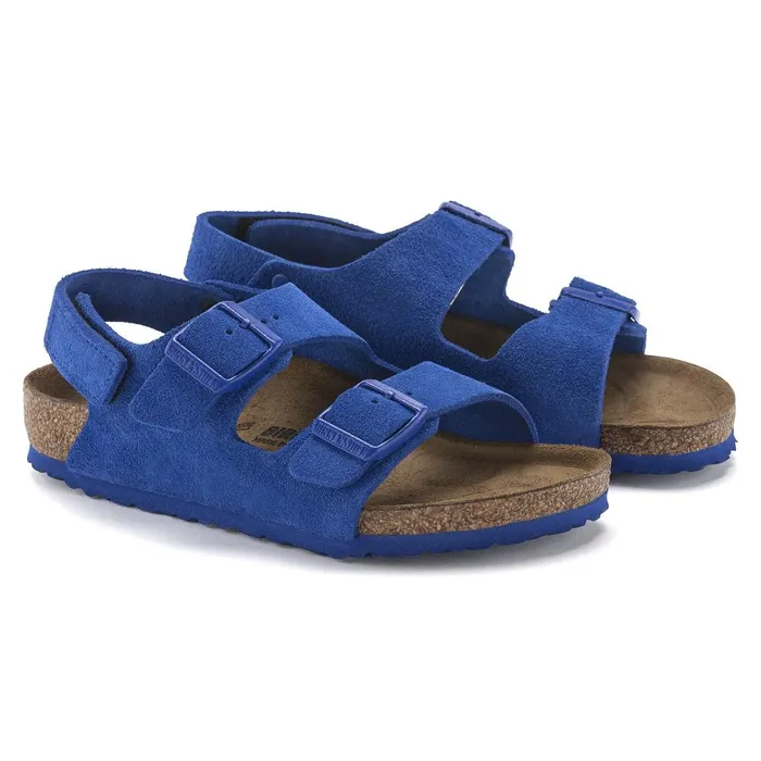 Kids Birkenstock BackAnkleStrap Milano Hl Suede Ultra Blue
