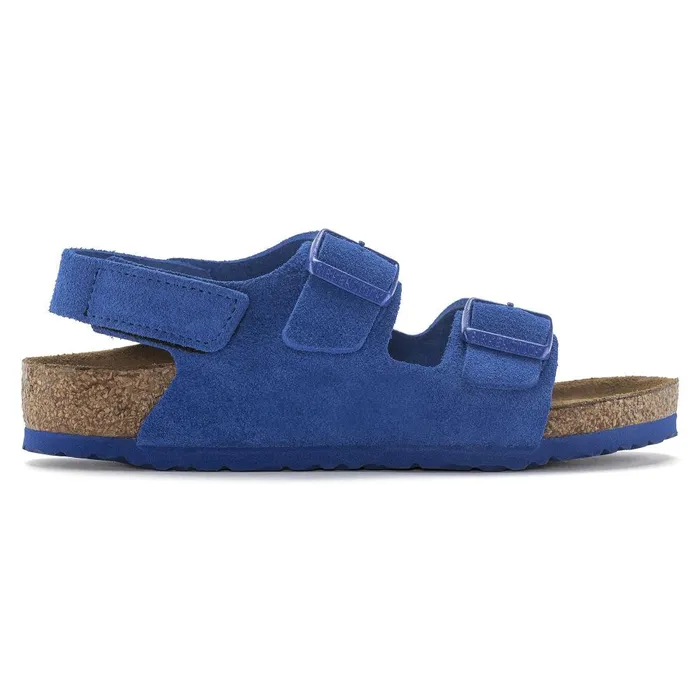 Kids Birkenstock BackAnkleStrap Milano Hl Suede Ultra Blue