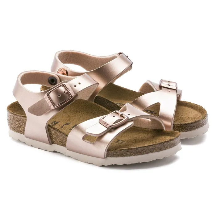 Kids Birkenstock TwoStrap Rio Electric Metallic Copper