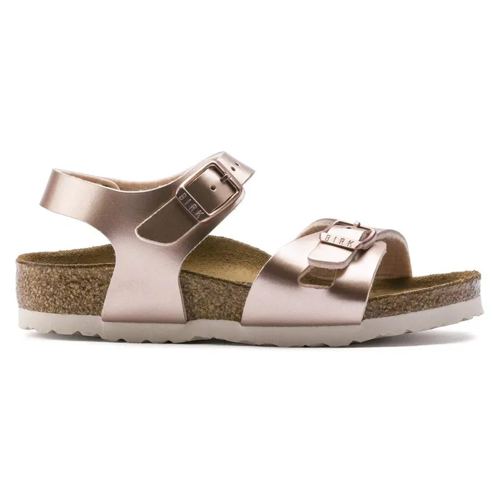 Kids Birkenstock TwoStrap Rio Electric Metallic Copper