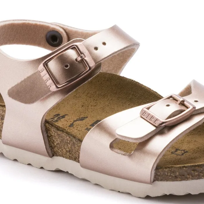 Kids Birkenstock TwoStrap Rio Electric Metallic Copper