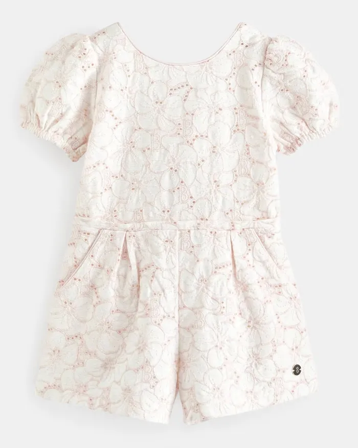 Kids BRODEEY 8211 Floral Broderie Puff Sleeve Playsuit Pink Ted Baker Playsuits and Sets Kids BRODEEY 8211 Floral Broderie Puff Sleeve Playsuit Pink Ted Baker Playsuits and Sets