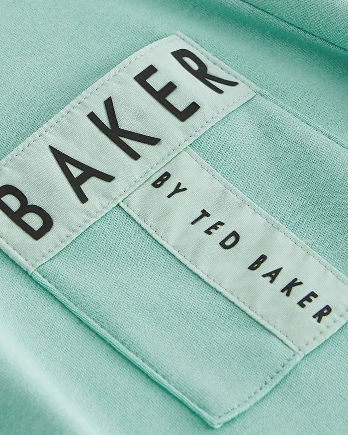 Kids CIPRIAN 8211 Pocket Detail Cotton TShirt Green Ted Baker Tops