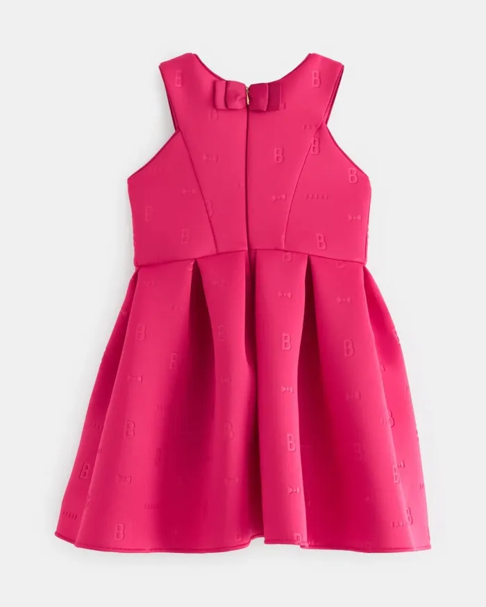 Kids CLARDIA 8211 Branded Pattern Pleated Scuba Dress Pink Ted Baker Dresses Kids CLARDIA 8211 Branded Pattern Pleated Scuba Dress Pink Ted Baker Dresses