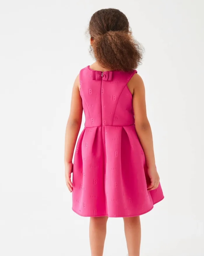 Kids CLARDIA 8211 Branded Pattern Pleated Scuba Dress Pink Ted Baker Dresses Kids CLARDIA 8211 Branded Pattern Pleated Scuba Dress Pink Ted Baker Dresses