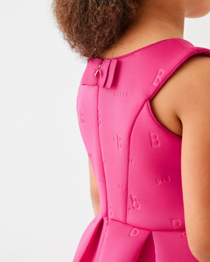 Kids CLARDIA 8211 Branded Pattern Pleated Scuba Dress Pink Ted Baker Dresses Kids CLARDIA 8211 Branded Pattern Pleated Scuba Dress Pink Ted Baker Dresses