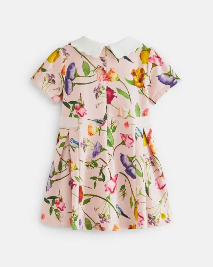 Kids DAYNICA 8211 Floral Print Collared Ponte Dress Pink Ted Baker Dresses Kids DAYNICA 8211 Floral Print Collared Ponte Dress Pink Ted Baker Dresses