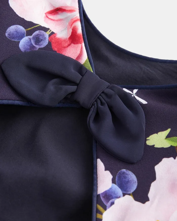 Kids DOLLEEY 8211 Floral Jumpsuit With Back Cut Out Navy Ted Baker Older Girls