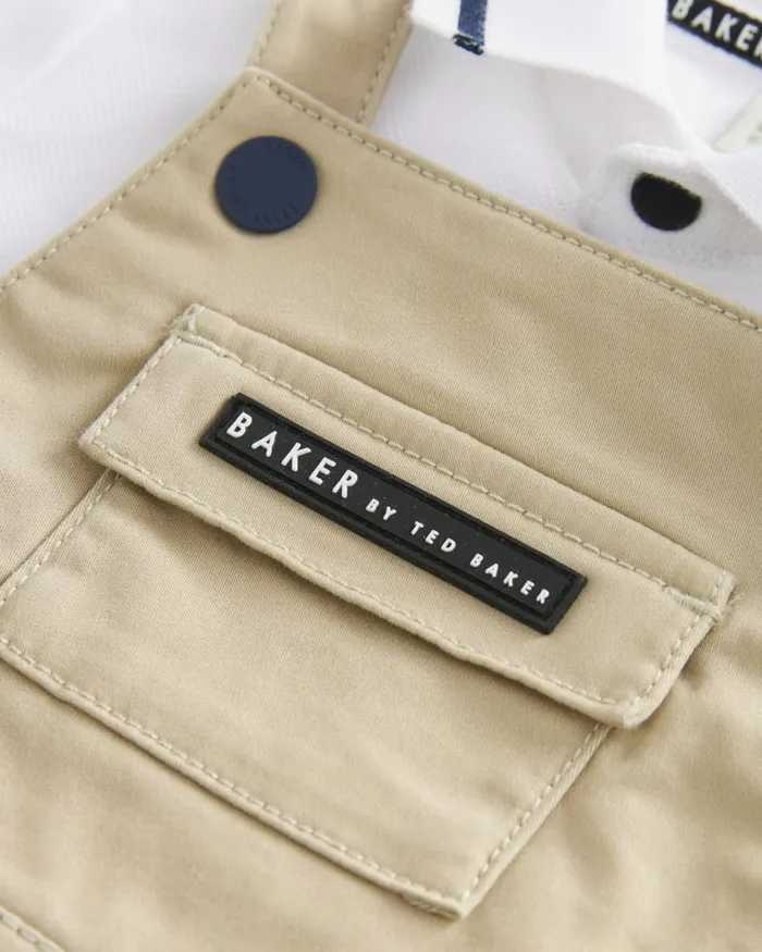 Kids DUMITRU 8211 Cotton Polo Shirt And Dungarees Set Stone Ted Baker Sets and Outfits Kids DUMITRU 8211 Cotton Polo Shirt And Dungarees Set Stone Ted Baker Sets and Outfits