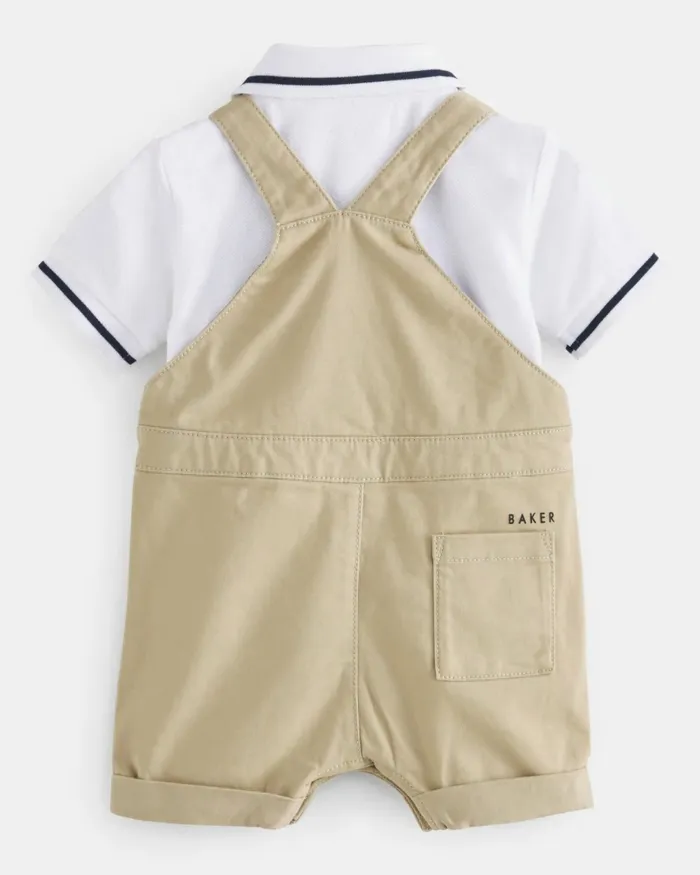 Kids DUMITRU 8211 Cotton Polo Shirt And Dungarees Set Stone Ted Baker Sets and Outfits Kids DUMITRU 8211 Cotton Polo Shirt And Dungarees Set Stone Ted Baker Sets and Outfits
