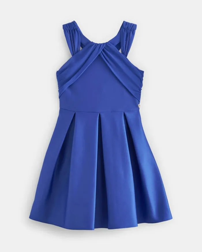 Kids ELISSY 8211 Chiffon Strap Sleeveless Scuba Dress Blue Ted Baker Dresses Kids ELISSY 8211 Chiffon Strap Sleeveless Scuba Dress Blue Ted Baker Dresses