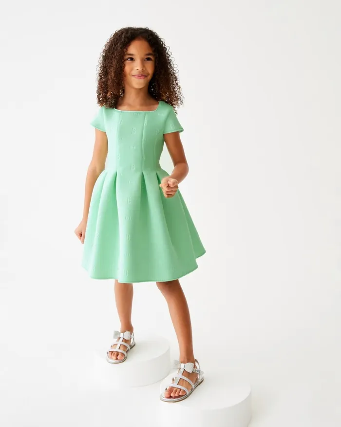 Kids EMAYSON 8211 Branded Scuba Dress With Pleated Skirt Mint Ted Baker Dresses Kids EMAYSON 8211 Branded Scuba Dress With Pleated Skirt Mint Ted Baker Dresses