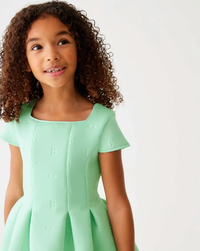 Kids EMAYSON 8211 Branded Scuba Dress With Pleated Skirt Mint Ted Baker Dresses Kids EMAYSON 8211 Branded Scuba Dress With Pleated Skirt Mint Ted Baker Dresses