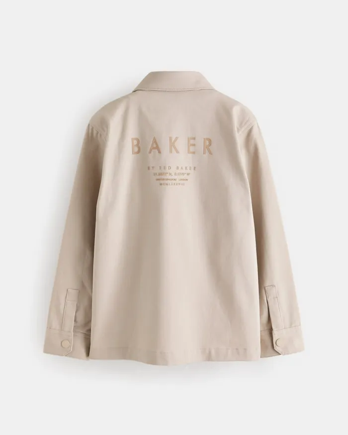 Kids FLAVIU 8211 Branded Shacket And TShirt Set Stone Ted Baker Sets and Outfits Kids FLAVIU 8211 Branded Shacket And TShirt Set Stone Ted Baker Sets and Outfits