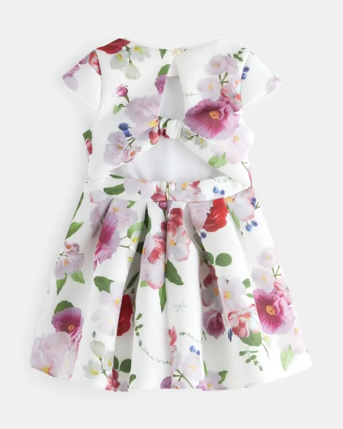 Kids FLORLLA 8211 Floral Cut Out Detail Scuba Dress White Ted Baker Dresses Kids FLORLLA 8211 Floral Cut Out Detail Scuba Dress White Ted Baker Dresses