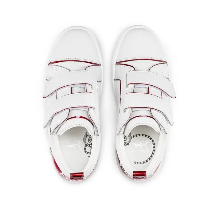 Kids Funnyto Scratch Sneakers 8211 Calf Leather And Patent Calf Leather Psychic 8211 Bianco Christian Louboutin Sneakers