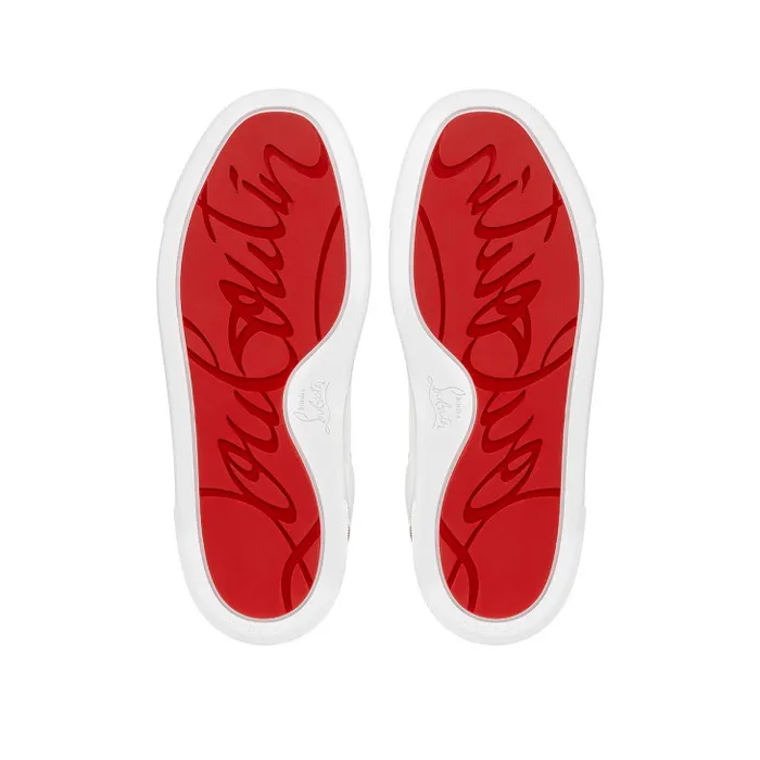 Kids Funnyto Scratch Sneakers 8211 Calf Leather And Patent Calf Leather Psychic 8211 Bianco Christian Louboutin Sneakers