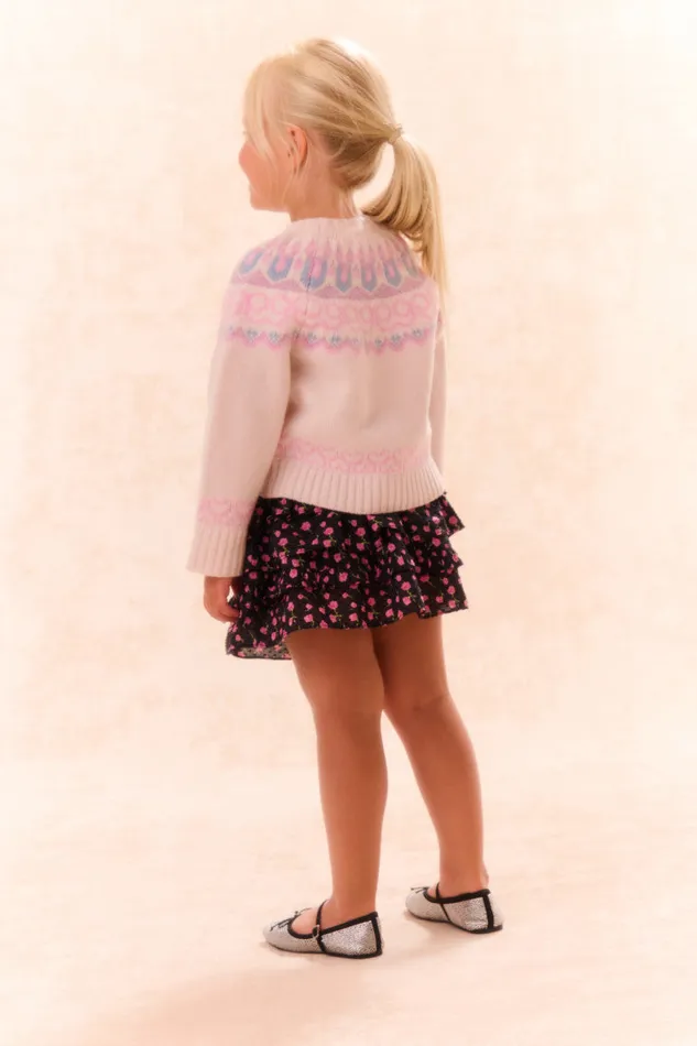 Kids Girls LoveShackFancy Girls Albine Wool Pullover Confetti Cake