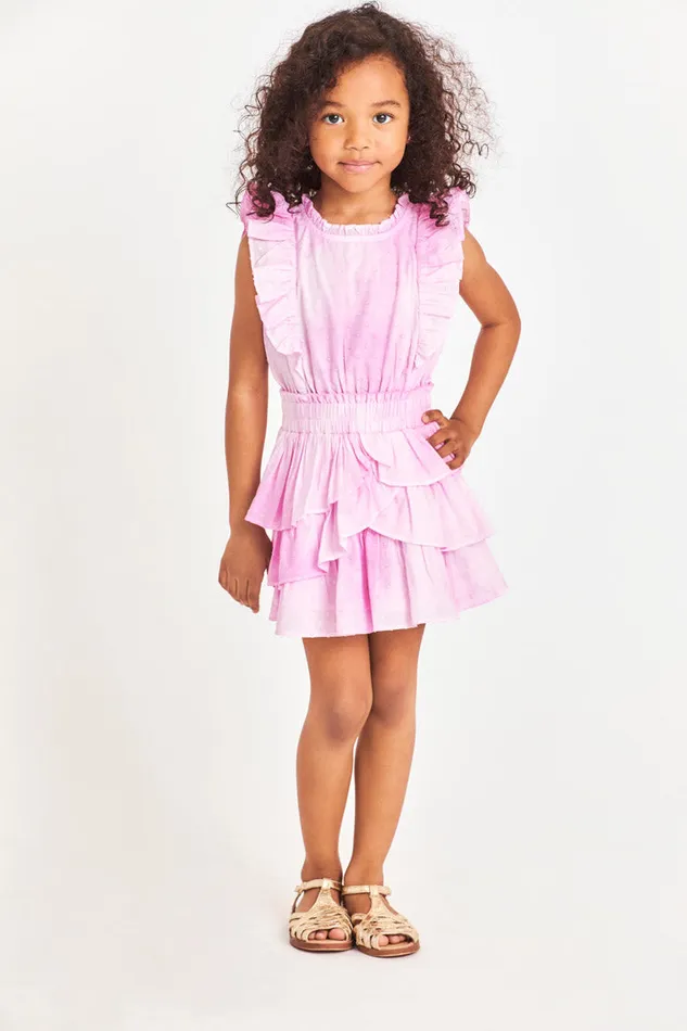 Kids Girls LoveShackFancy Girls Decker Heritage Dress Peony Pink