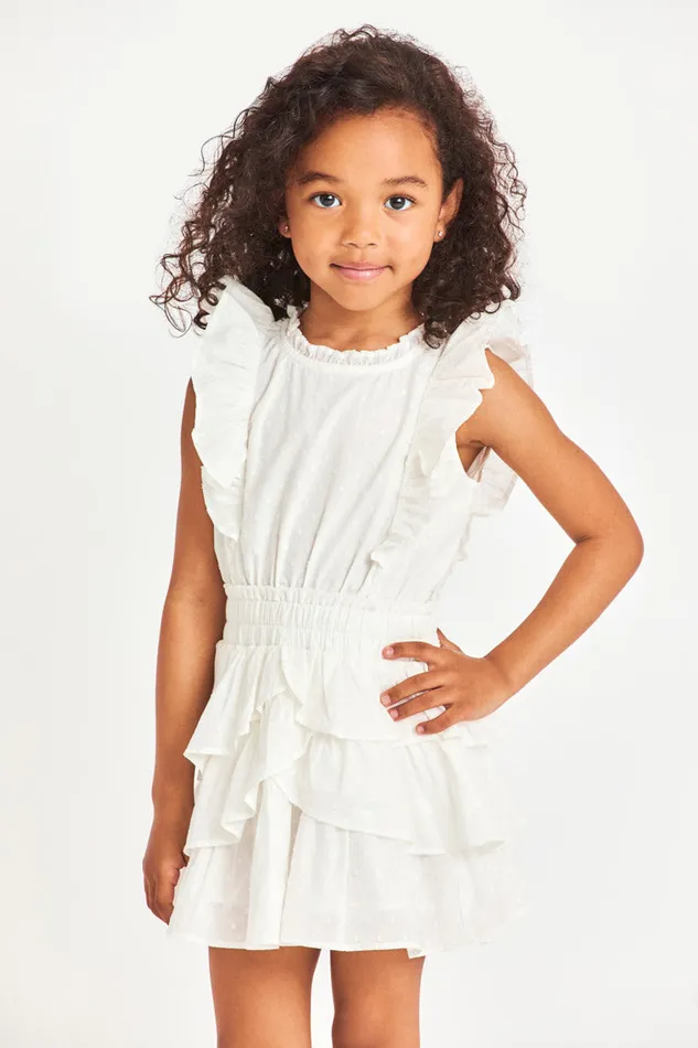 Kids Girls LoveShackFancy Girls Decker Heritage Dress White
