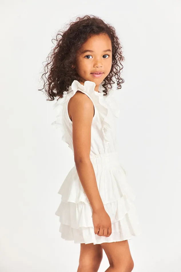 Kids Girls LoveShackFancy Girls Decker Heritage Dress White