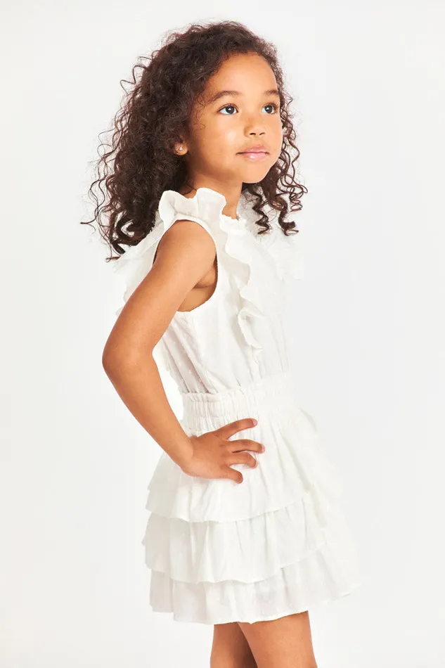 Kids Girls LoveShackFancy Girls Decker Heritage Dress White
