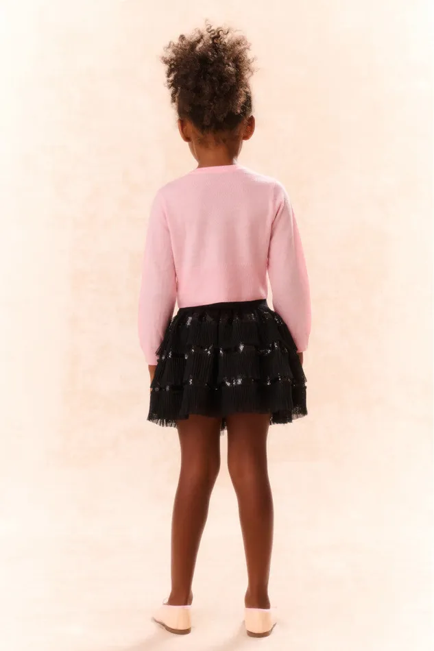 Kids Girls LoveShackFancy Girls Ebett Embellished Wool Cardigan Pink Frosting Kids Girls LoveShackFancy Girls Ebett Embellished Wool Cardigan Pink Frosting