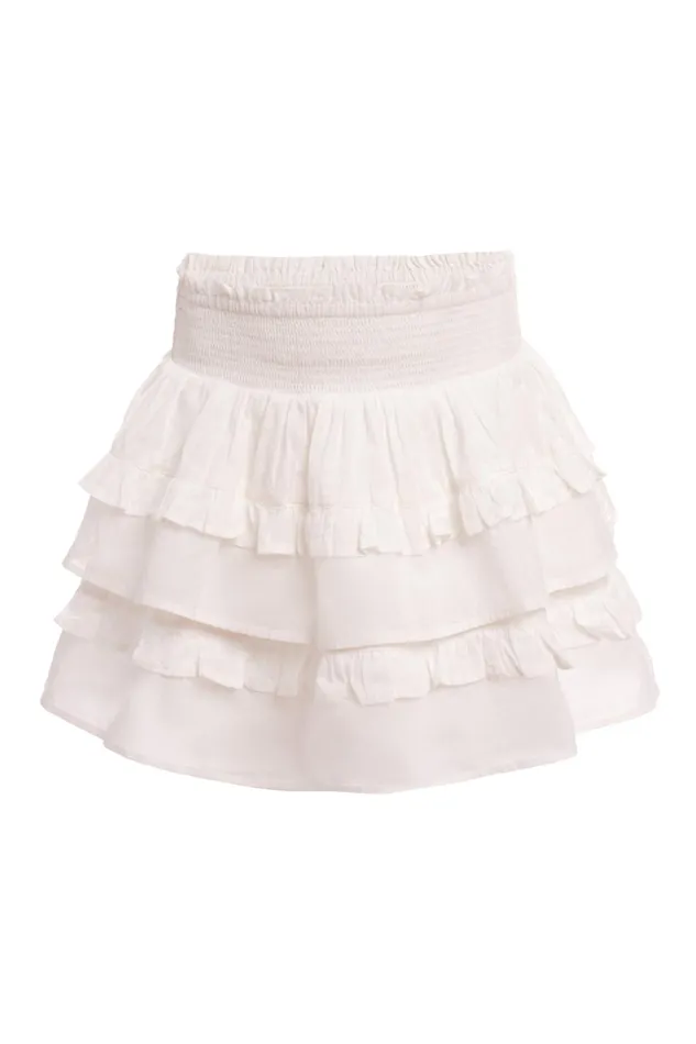 Kids Girls LoveShackFancy Girls Heritage Billie Skirt White