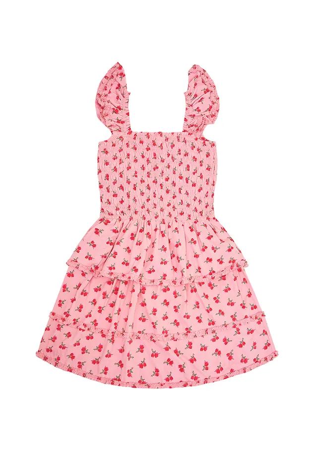 Kids Girls LoveShackFancy Girls Marcelline Dress Cherry Pink