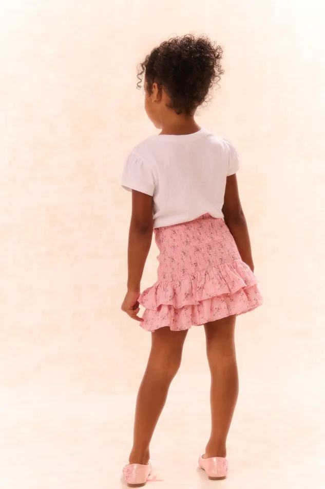 Kids Girls LoveShackFancy Girls Tilliat Cotton Bow Tee White
