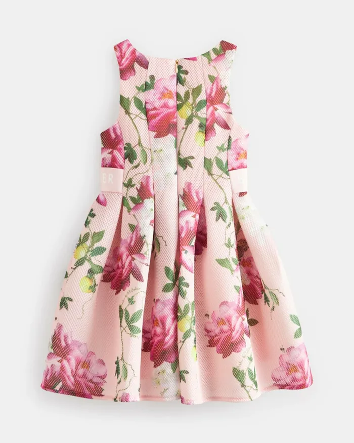 Kids KEEYLII 8211 Sleeveless Floral Pleated Mesh Dress Pink Ted Baker Dresses Kids KEEYLII 8211 Sleeveless Floral Pleated Mesh Dress Pink Ted Baker Dresses