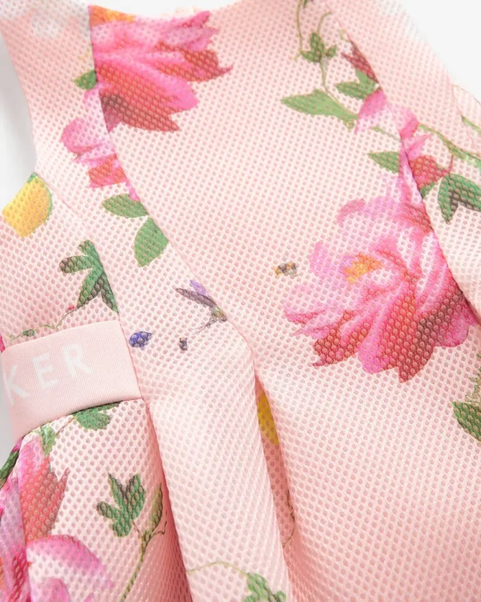 Kids KEEYLII 8211 Sleeveless Floral Pleated Mesh Dress Pink Ted Baker Dresses Kids KEEYLII 8211 Sleeveless Floral Pleated Mesh Dress Pink Ted Baker Dresses