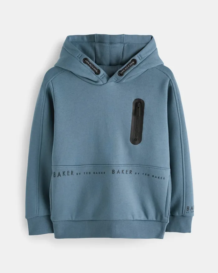 Kids KYRON 8211 Pocket Detail Hoodie Blue Ted Baker Tops
