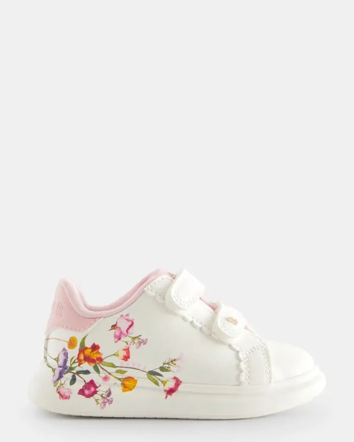 Kids LEYANHA 8211 Chunky Floral Detail Strap Trainers White Ted Baker Younger Girls Kids LEYANHA 8211 Chunky Floral Detail Strap Trainers White Ted Baker Younger Girls