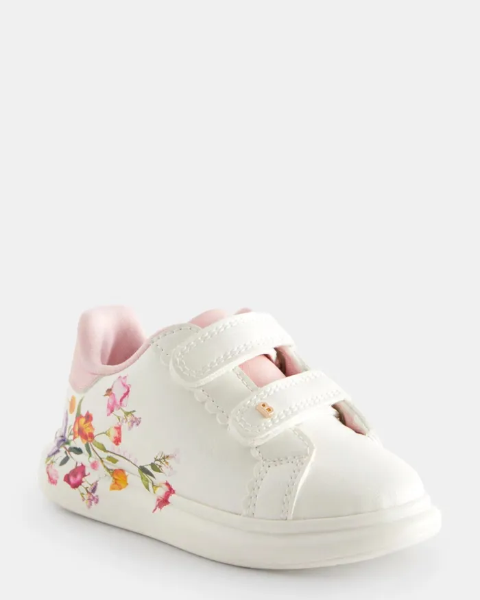 Kids LEYANHA 8211 Chunky Floral Detail Strap Trainers White Ted Baker Younger Girls Kids LEYANHA 8211 Chunky Floral Detail Strap Trainers White Ted Baker Younger Girls