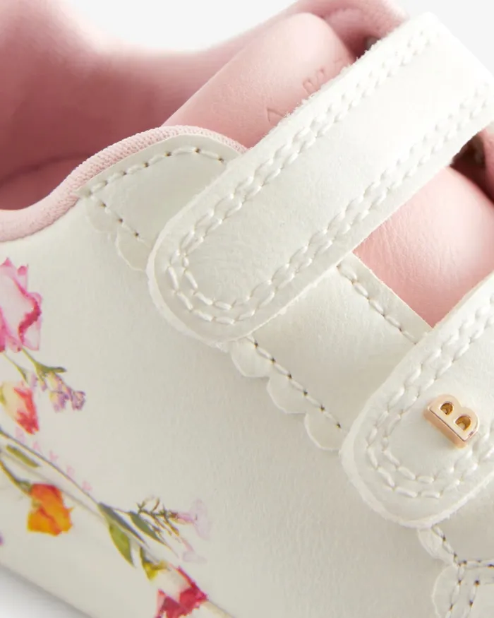 Kids LEYANHA 8211 Chunky Floral Detail Strap Trainers White Ted Baker Younger Girls Kids LEYANHA 8211 Chunky Floral Detail Strap Trainers White Ted Baker Younger Girls