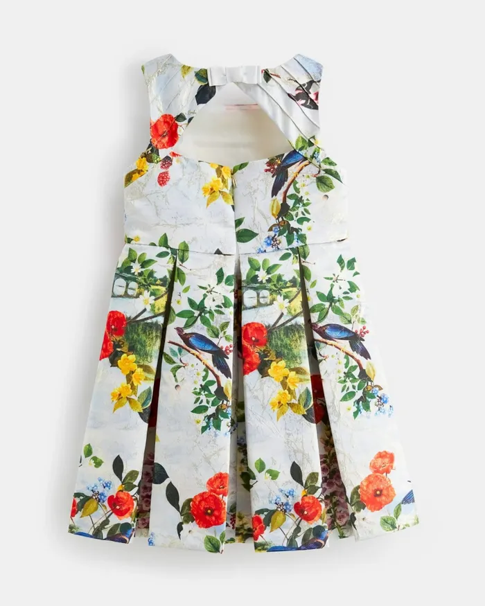 Kids LOREYY 8211 Sleeveless Floral Jacquard Pleated Dress Multicoloured Ted Baker Dresses Kids LOREYY 8211 Sleeveless Floral Jacquard Pleated Dress Multicoloured Ted Baker Dresses