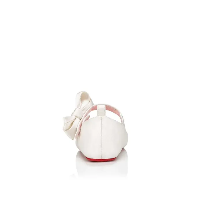 Kids Lou Babe Ballerinas 8211 Crepe Satin 8211 Bianco 8211 Baby Christian Louboutin Girls