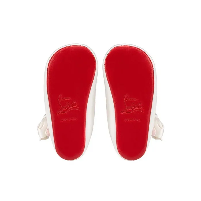 Kids Lou Babe Ballerinas 8211 Crepe Satin 8211 Bianco 8211 Baby Christian Louboutin Girls