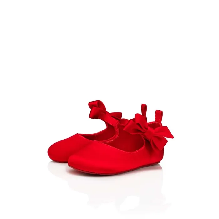 Kids Lou Babe Ballerinas 8211 Crepe Satin 8211 Loubi 8211 Baby Christian Louboutin Girls