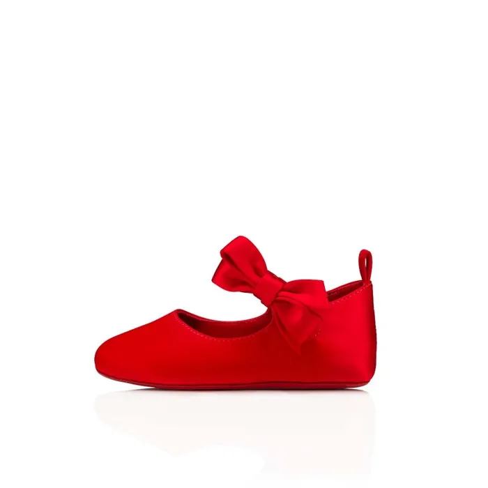 Kids Lou Babe Ballerinas 8211 Crepe Satin 8211 Loubi 8211 Baby Christian Louboutin Girls
