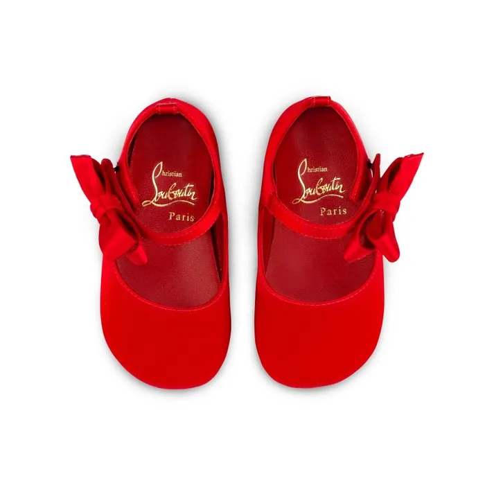 Kids Lou Babe Ballerinas 8211 Crepe Satin 8211 Loubi 8211 Baby Christian Louboutin Girls