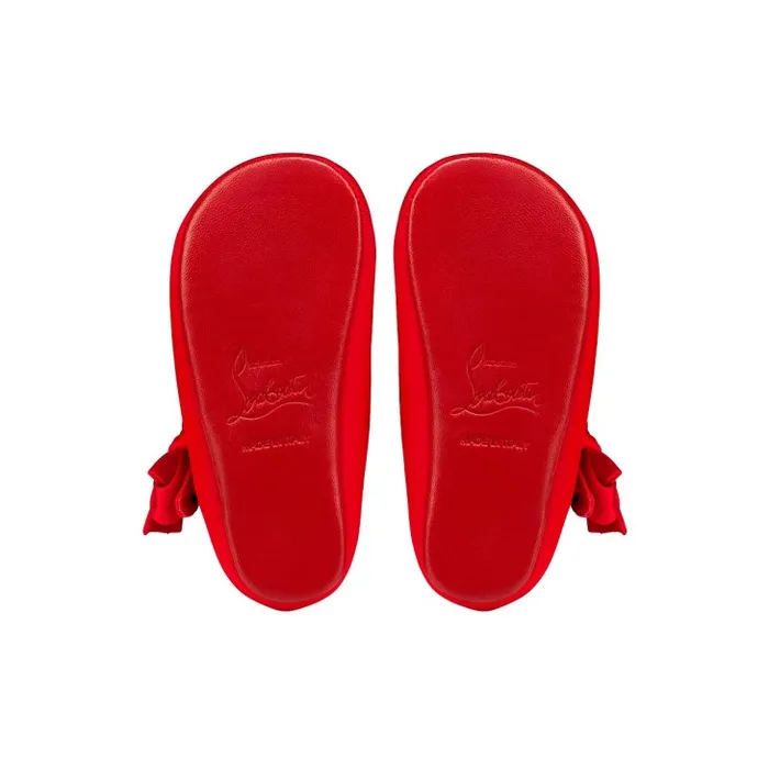 Kids Lou Babe Ballerinas 8211 Crepe Satin 8211 Loubi 8211 Baby Christian Louboutin Girls