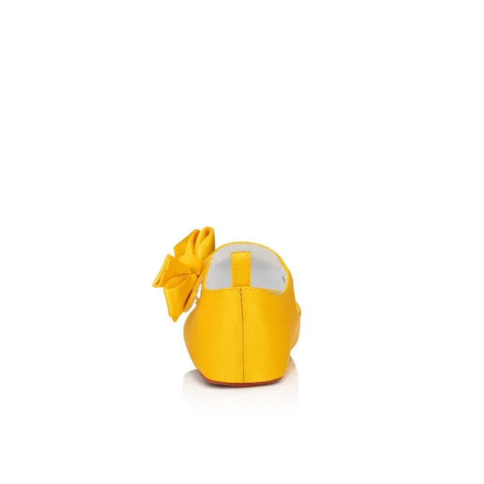 Kids Lou Babe Ballerinas 8211 Crepe Satin 8211 Pollen Christian Louboutin Girls