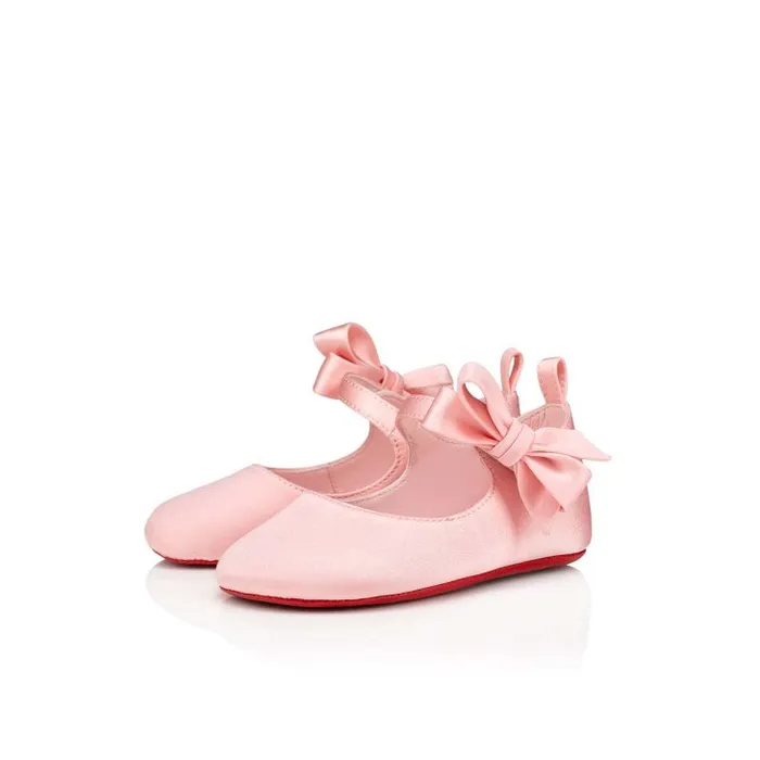 Kids Lou Babe Ballerinas 8211 Crepe Satin 8211 Rosy 8211 Baby Christian Louboutin Girls