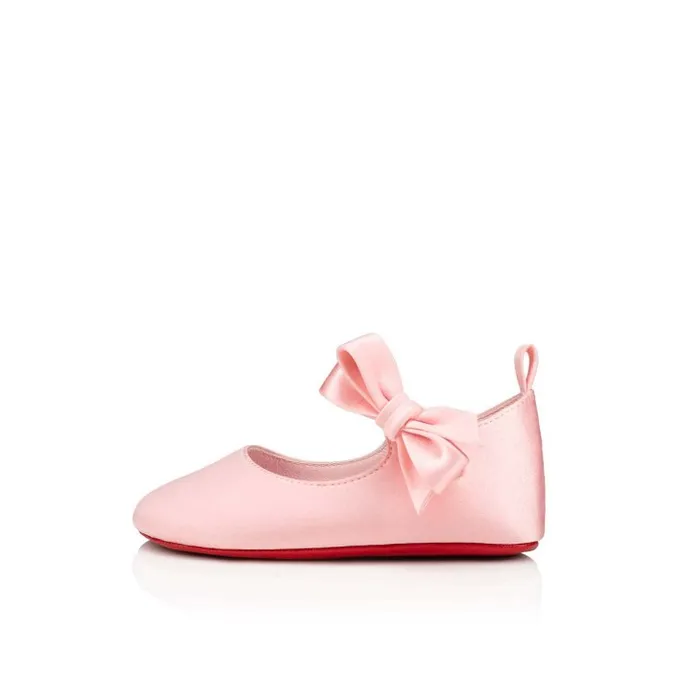 Kids Lou Babe Ballerinas 8211 Crepe Satin 8211 Rosy 8211 Baby Christian Louboutin Girls