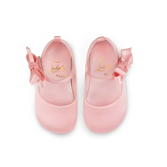 Kids Lou Babe Ballerinas 8211 Crepe Satin 8211 Rosy 8211 Baby Christian Louboutin Girls
