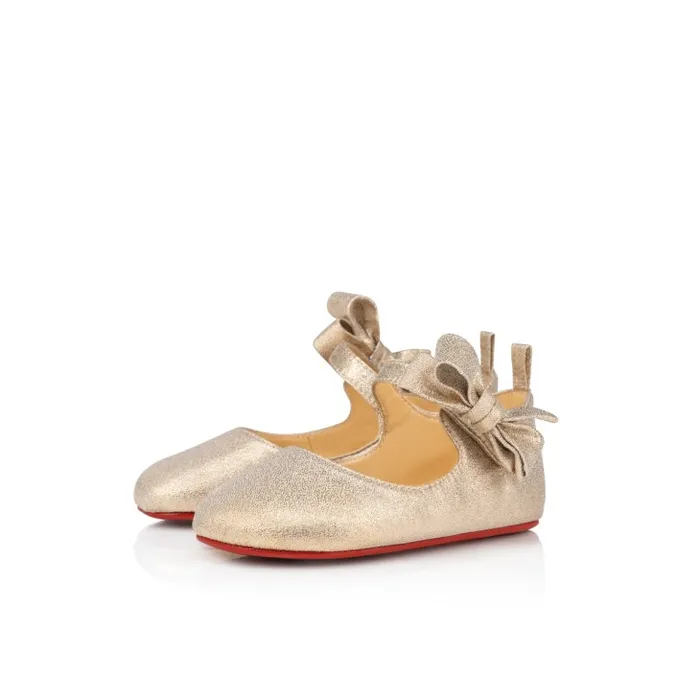 Kids Lou Babe Ballerinas 8211 Lurex 8211 Gold 8211 Baby Christian Louboutin Girls