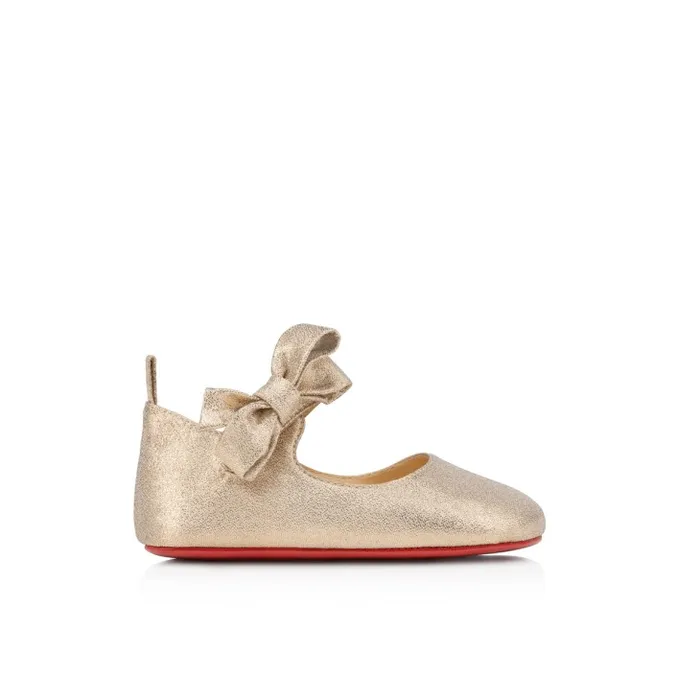 Kids Lou Babe Ballerinas 8211 Lurex 8211 Gold 8211 Baby Christian Louboutin Girls